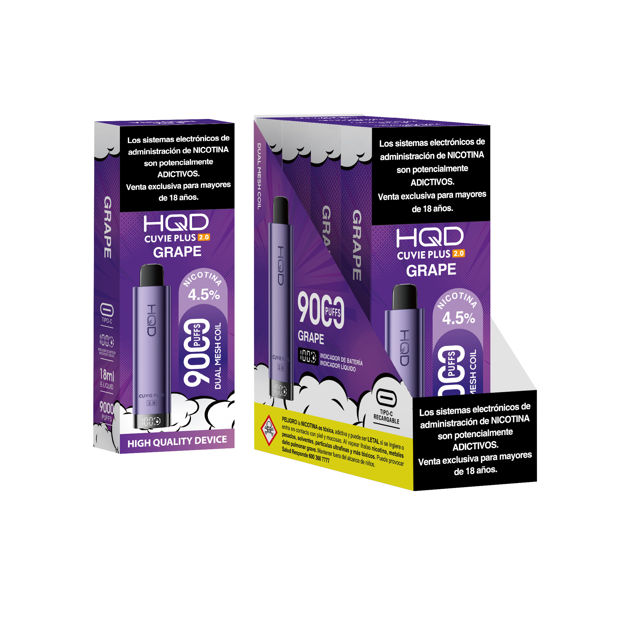 Grape Vaporizador Cuvie Plus 2.0 9000 Puff - Grape - Imagen 1