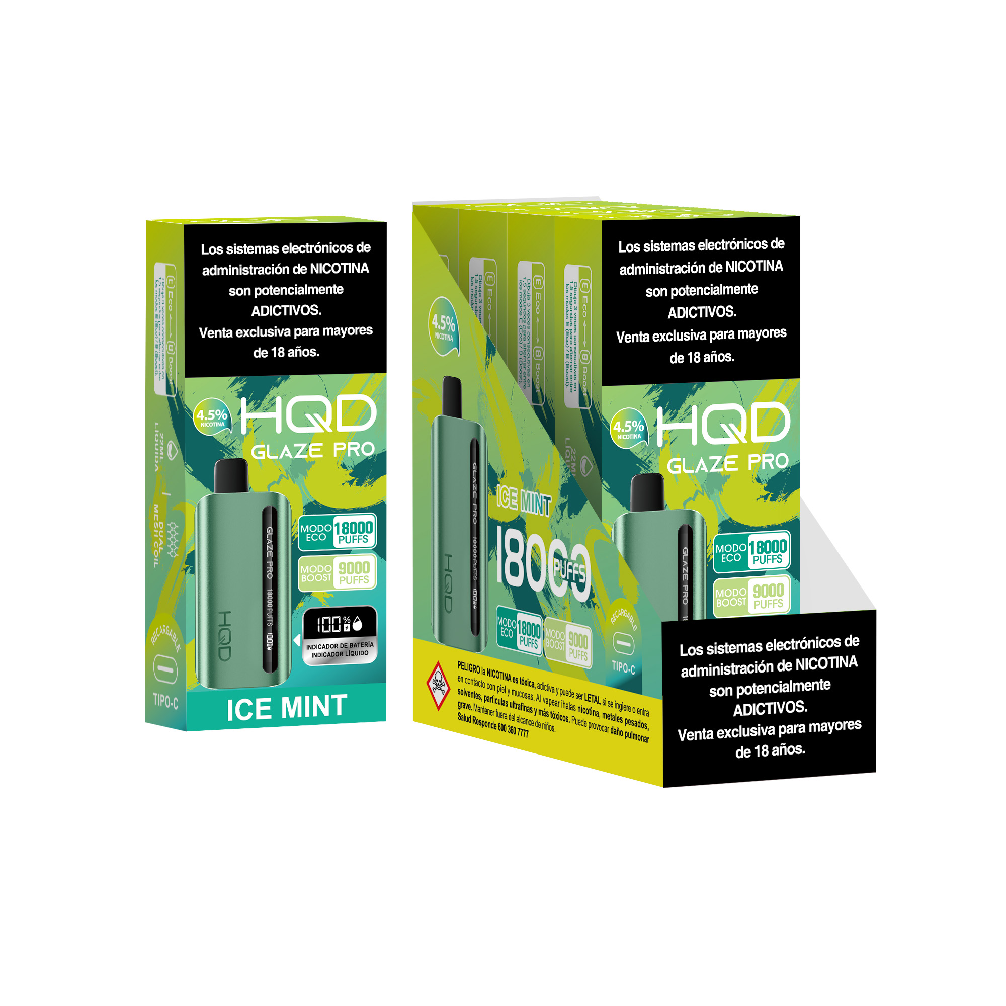 Ice Mint Vaporizador Glaze PRO 18.000 Puff - Ice Mint - Imagen 1