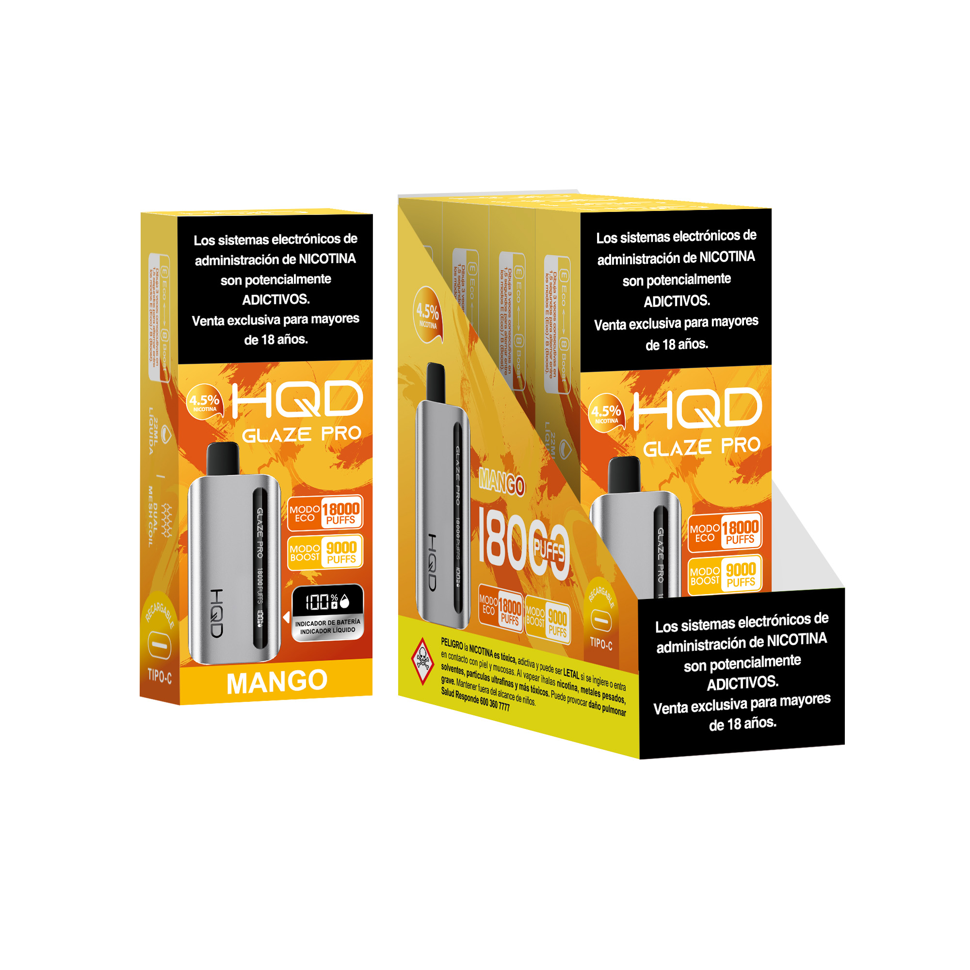 Mango Vaporizador Glaze PRO 18.000 Puff - Mango - Imagen 1