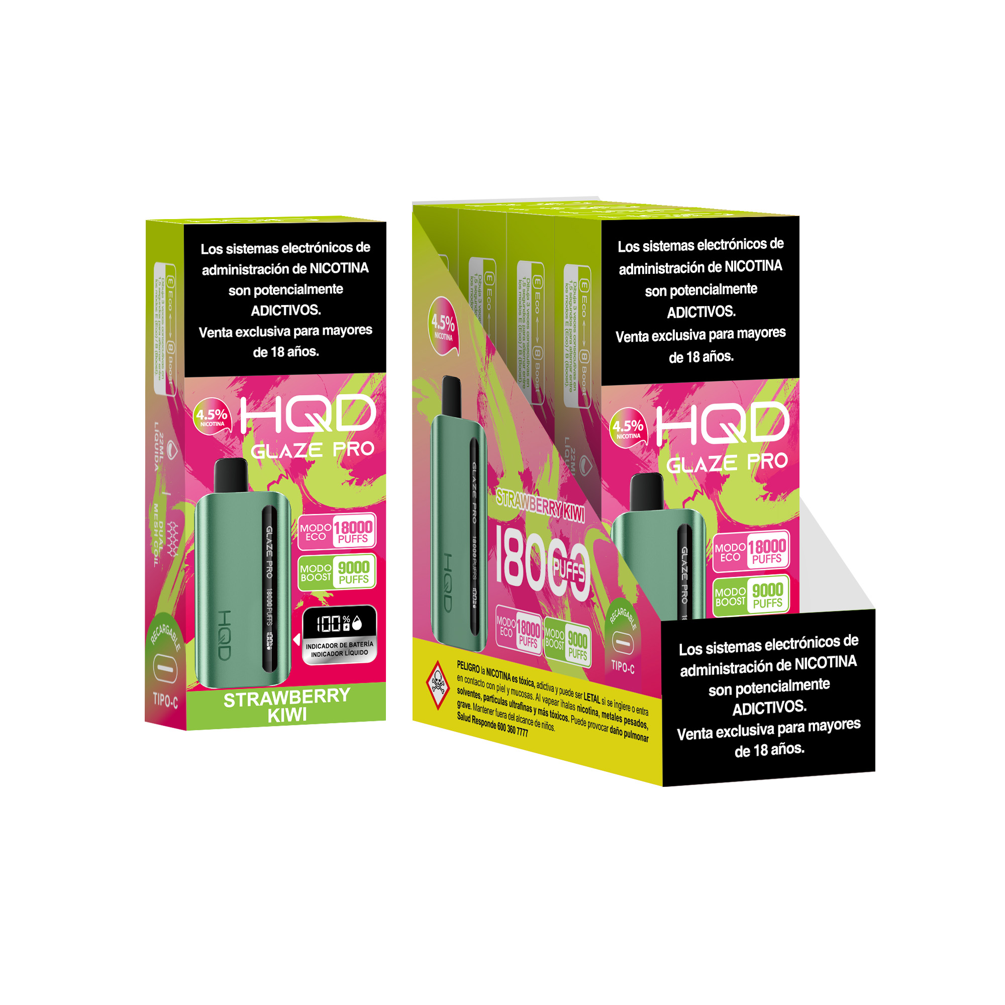 Strawberry kiwi Vaporizador Glaze PRO 18.000 Puff - Strawberry Kiwi - Imagen 1